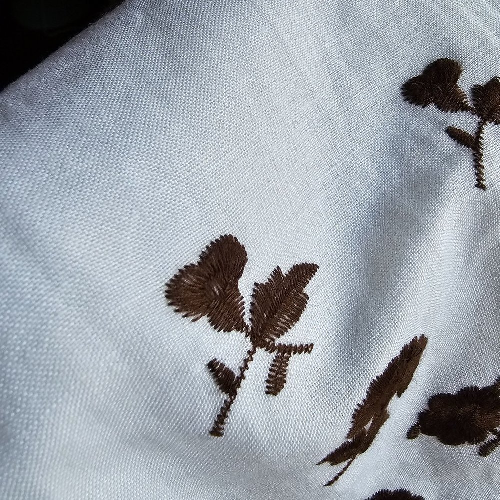 Ann Taylor Women's White/Black Floral Embroidered Pleated A-Line Skirt Size‎ 4 - Picture 5 of 11